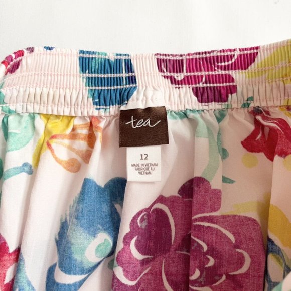 Tea Collection Floral Skirt Girls Size 12 - Picture 8 of 10